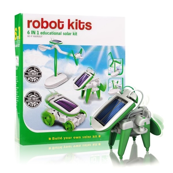 Solar Robot Kits 6 v 1- zelený - попередній перегляд 1