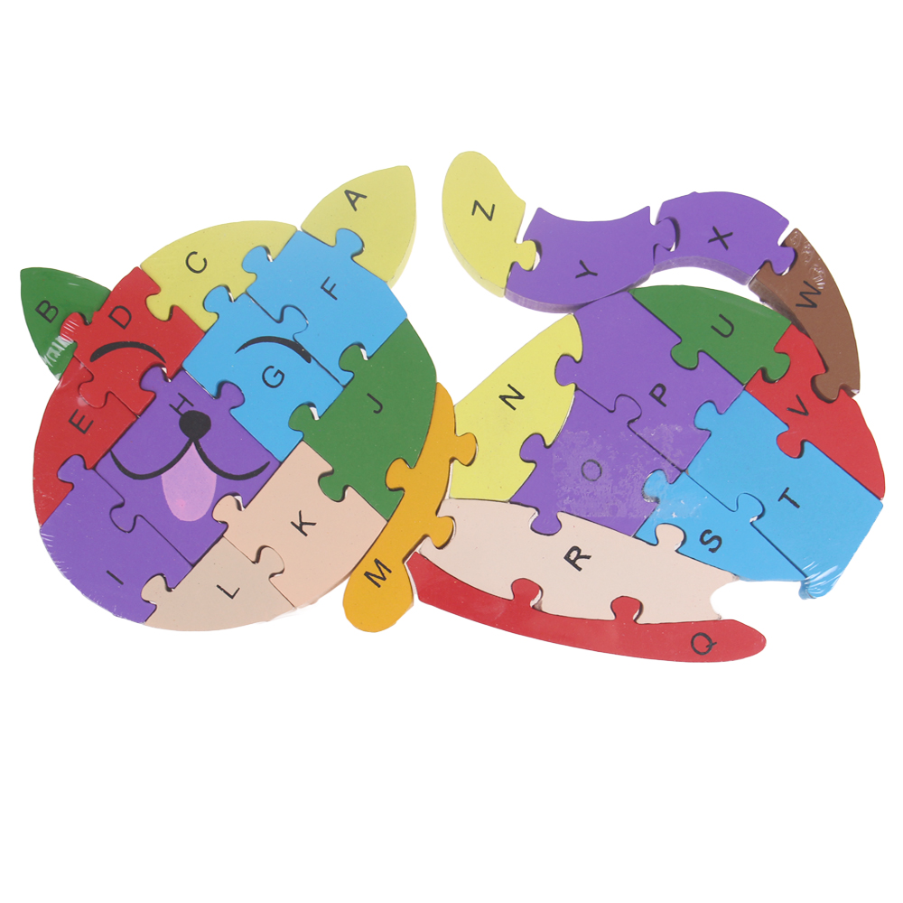 Vzdělávací dřevěné puzzle kočička - попередній перегляд 1