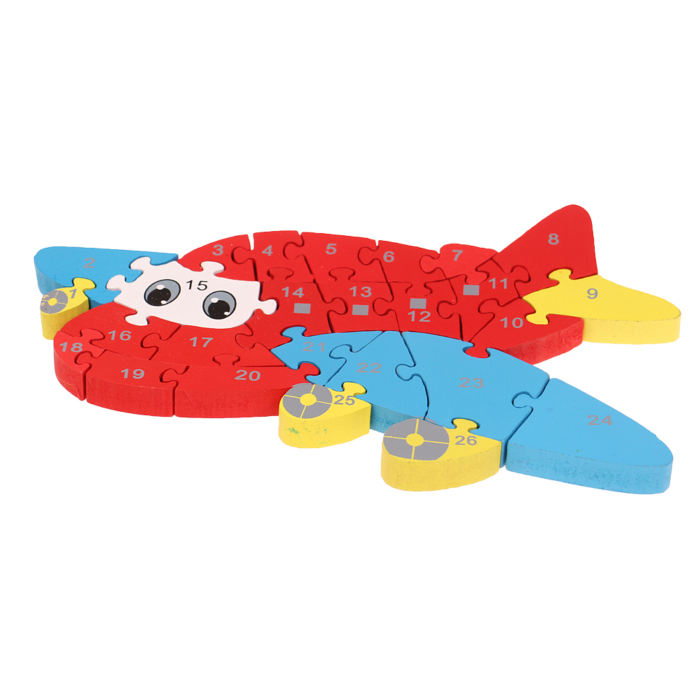 Vzdělávací dřevěné puzzle letadlo - попередній перегляд 1