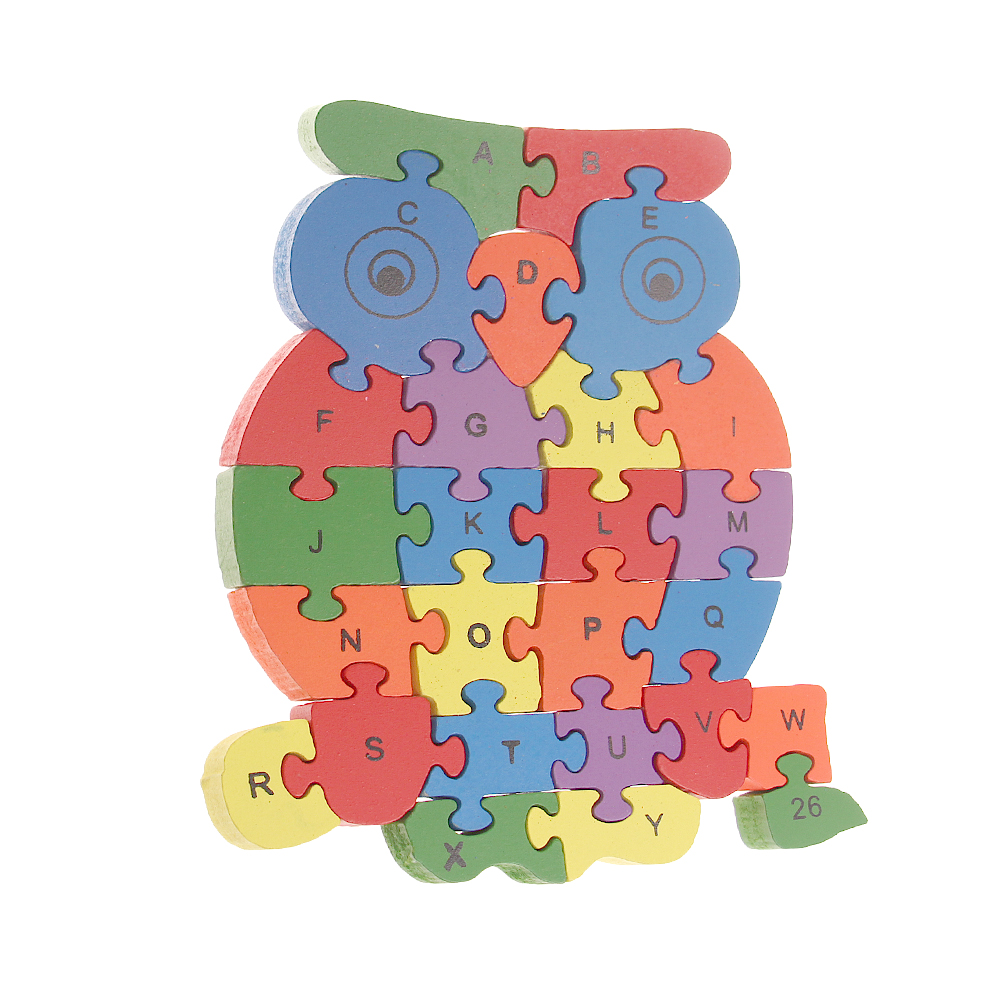 Vzdělávací dřevěné puzzle sova var.1       - попередній перегляд 2