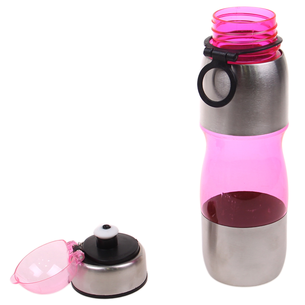 Láhev na pití s plastovým poutkem růžová - попередній перегляд 1