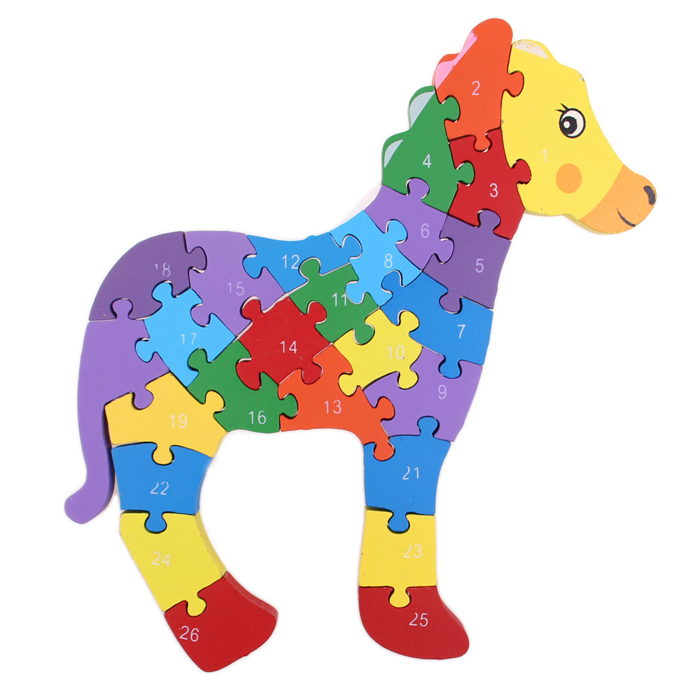 Vzdělávací dřevěné puzzle koník - попередній перегляд 1