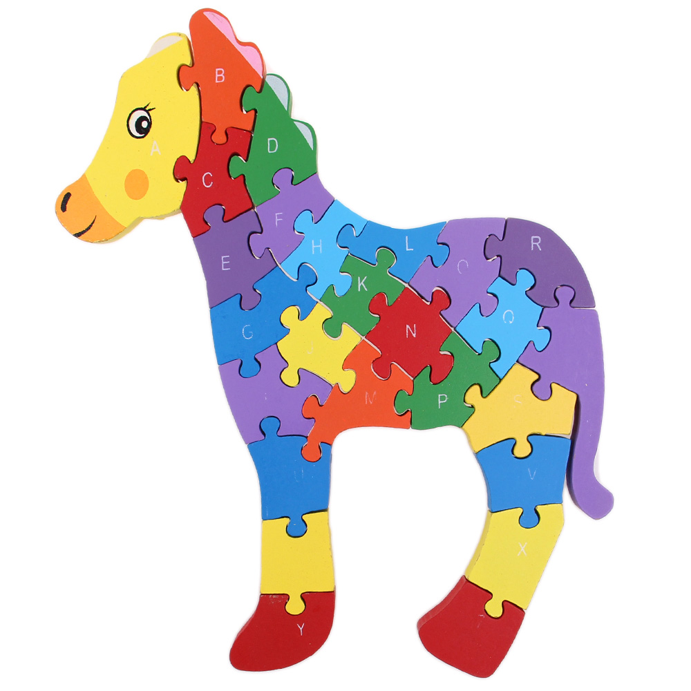 Vzdělávací dřevěné puzzle koník - попередній перегляд 2