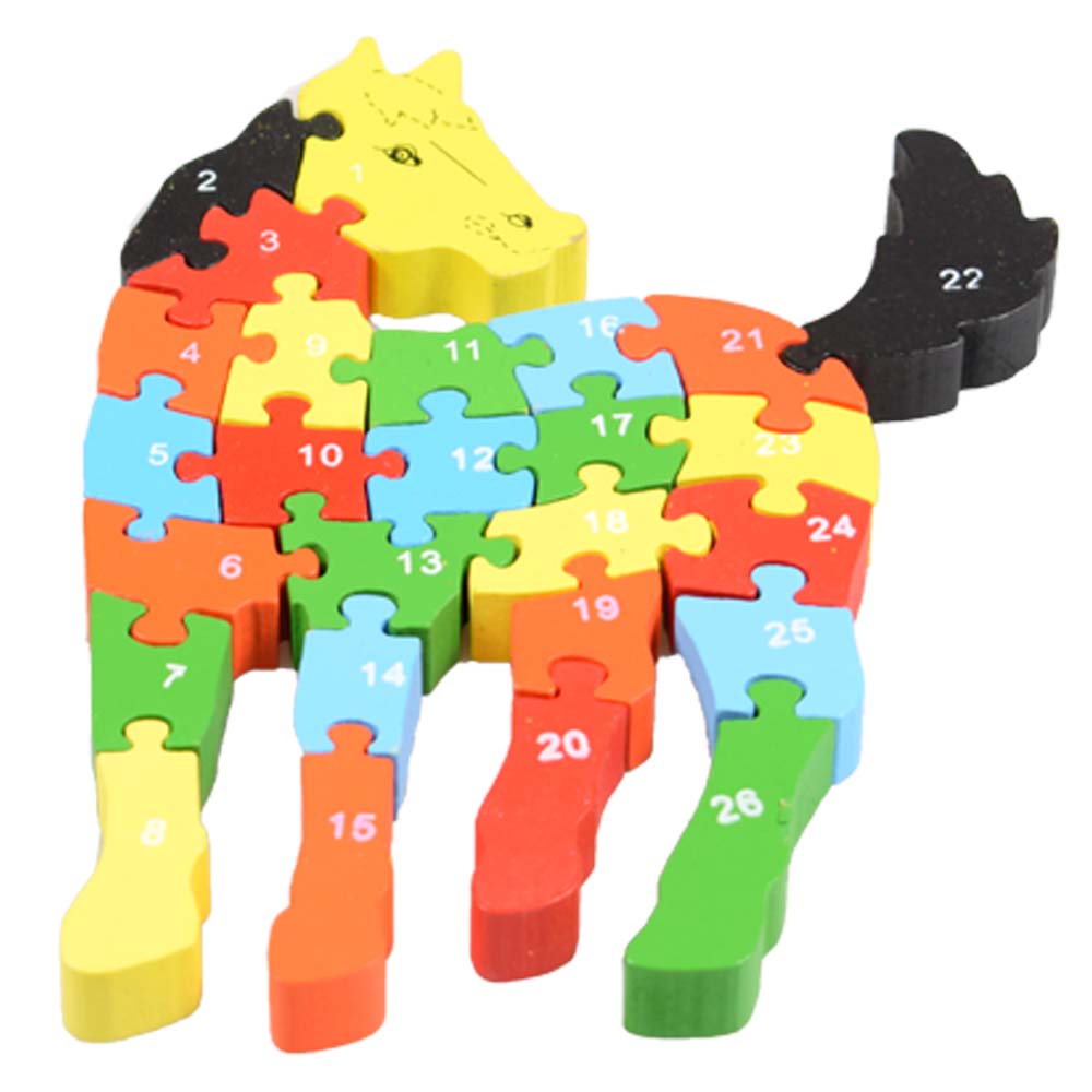 Vzdělávací dřevěné puzzle kůň - попередній перегляд 1