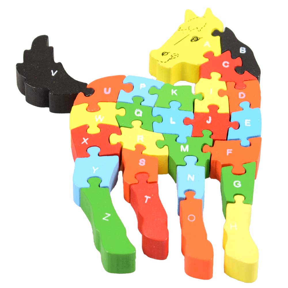 Vzdělávací dřevěné puzzle kůň - попередній перегляд 2