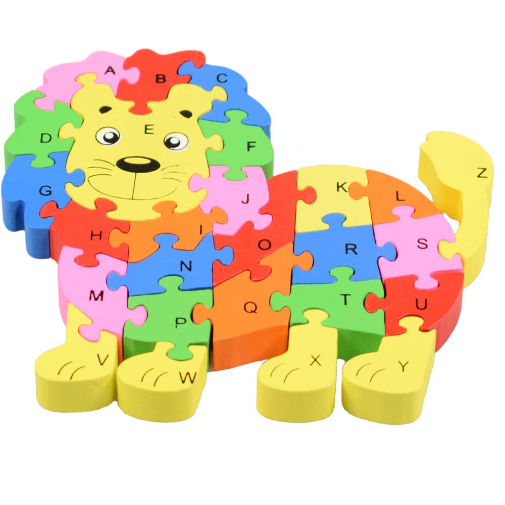Vzdělávací dřevěné puzzle lev - попередній перегляд 2