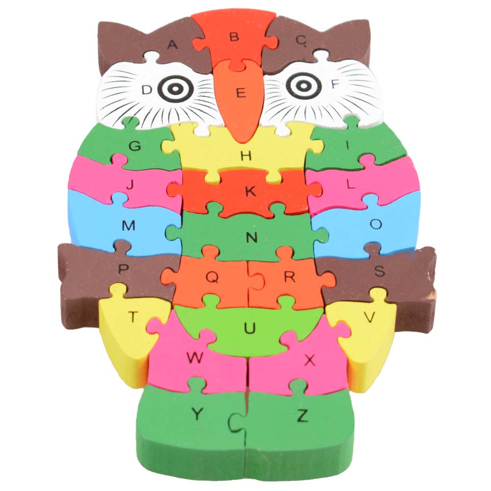 Vzdělávací dřevěné puzzle sova - попередній перегляд 1