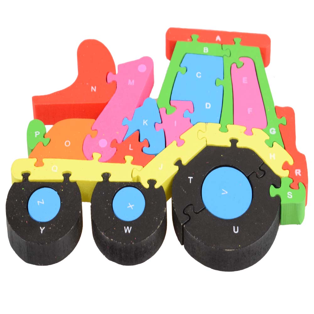 Vzdělávací dřevěné puzzle traktor - попередній перегляд 1