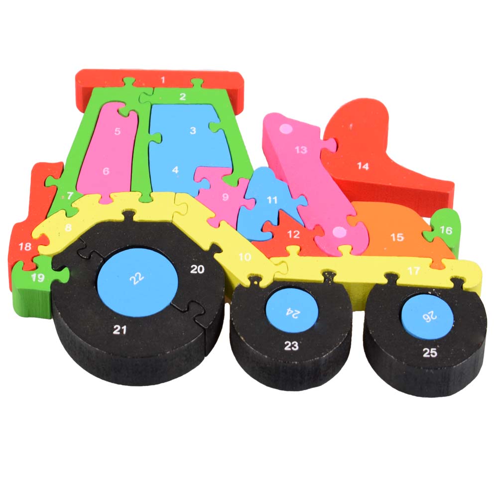Vzdělávací dřevěné puzzle traktor - попередній перегляд 2
