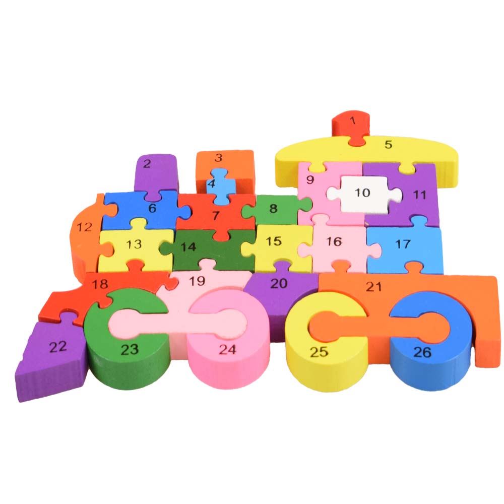 Vzdělávací dřevěné puzzle vlak  - попередній перегляд 1