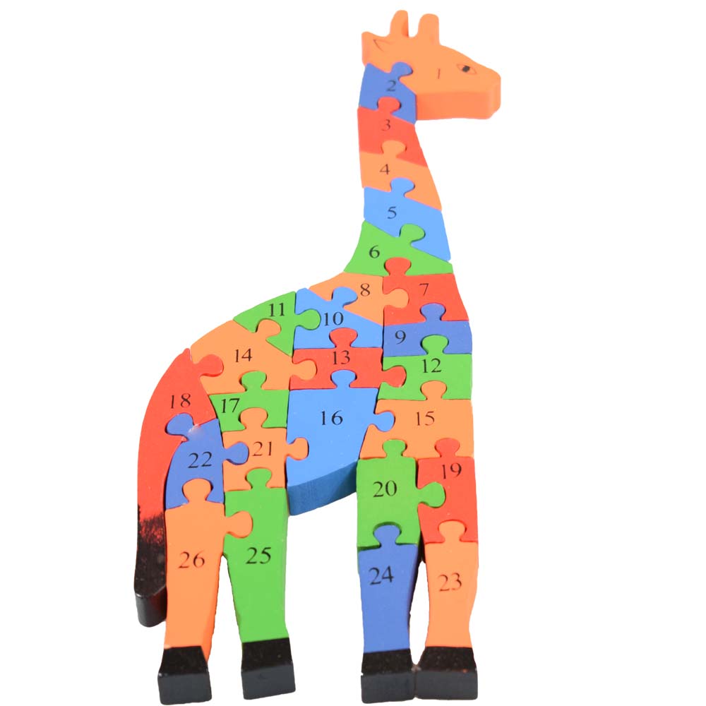 Vzdělávací dřevěné puzzle žirafa - попередній перегляд 2