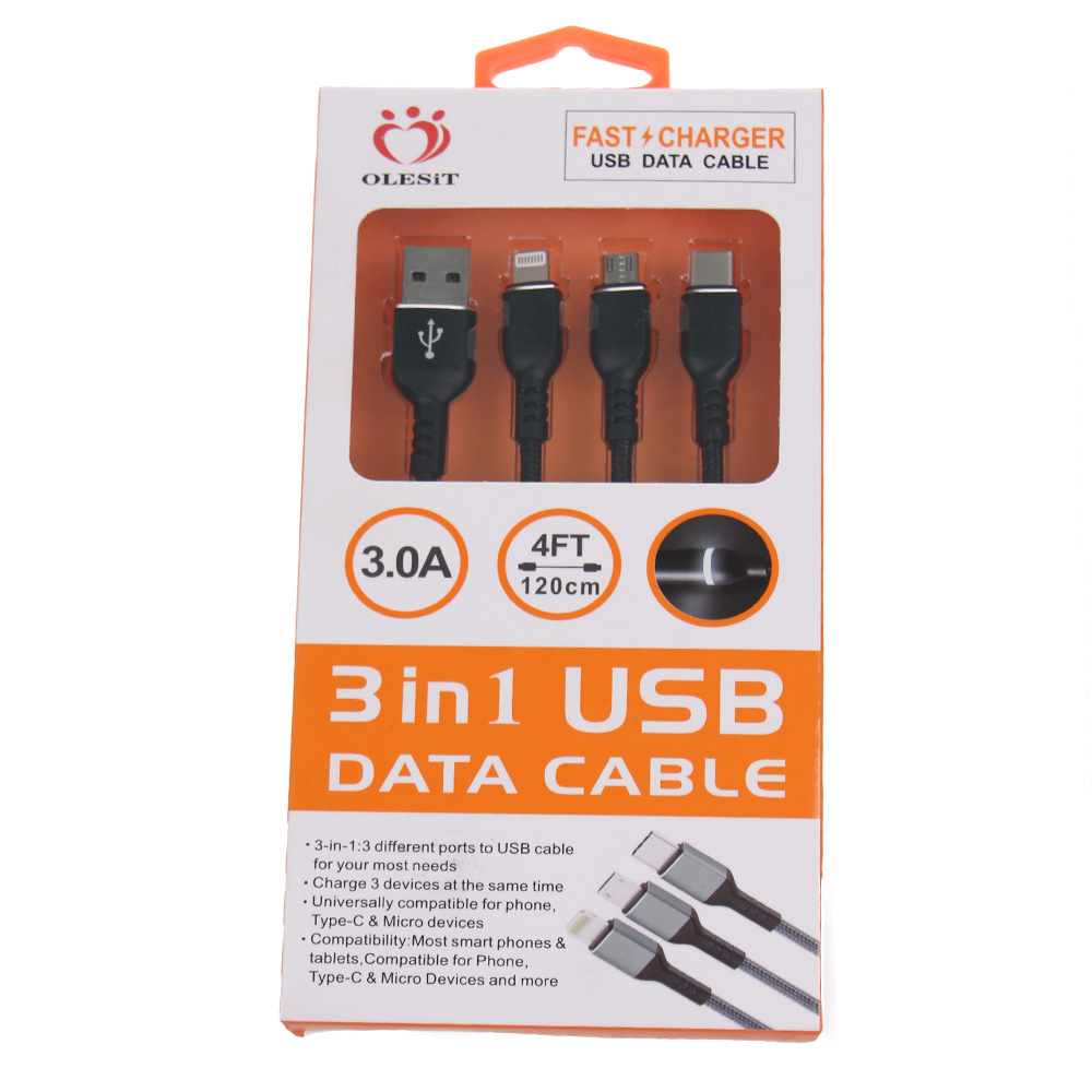 USB kabel 3 v 1 - попередній перегляд 1