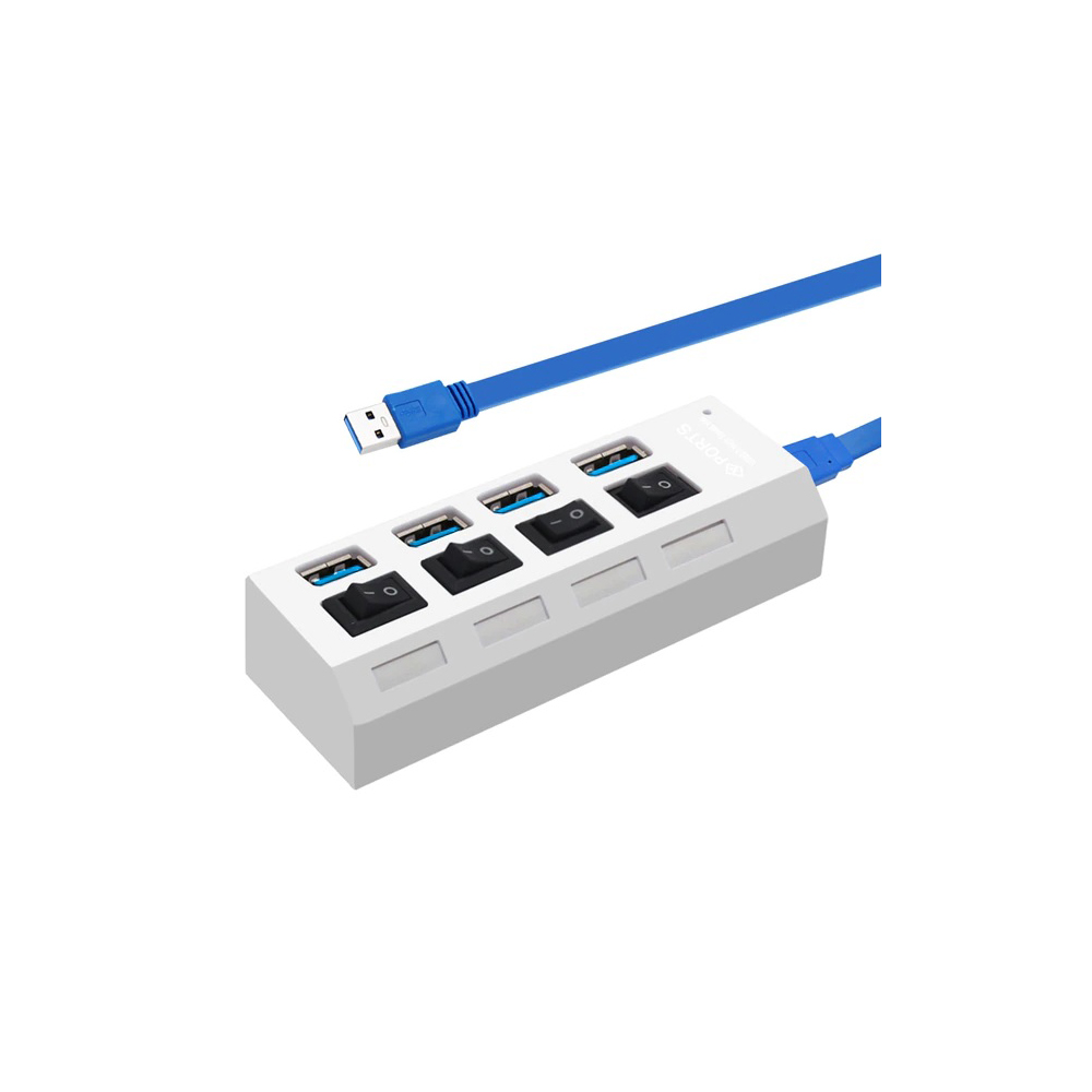 USB rozbočovač 4 porty bílý - попередній перегляд 1