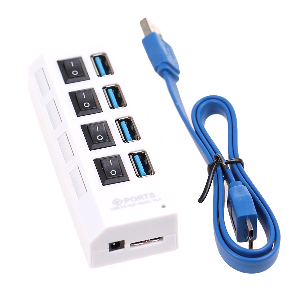 USB rozbočovač 4 porty bílý - попередній перегляд 2