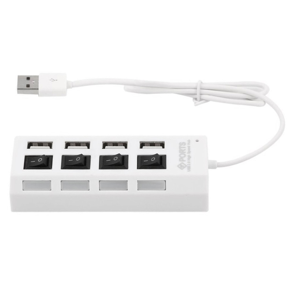 USB rozbočovač 4 porty bílý - попередній перегляд 1