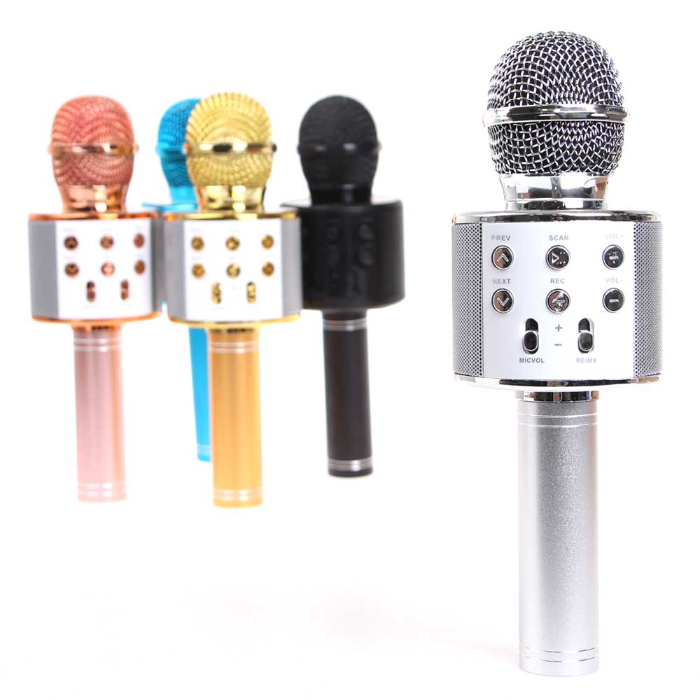 Karaoke mikrofon WS-858 stříbrný - попередній перегляд 2