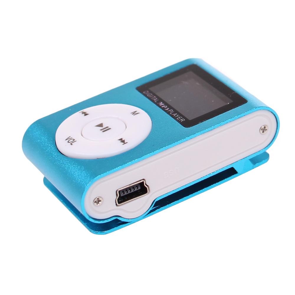 Mini MP3 přehrávač s displejem modrý - попередній перегляд 1