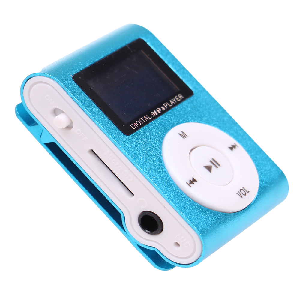 Mini MP3 přehrávač s displejem modrý - попередній перегляд 2