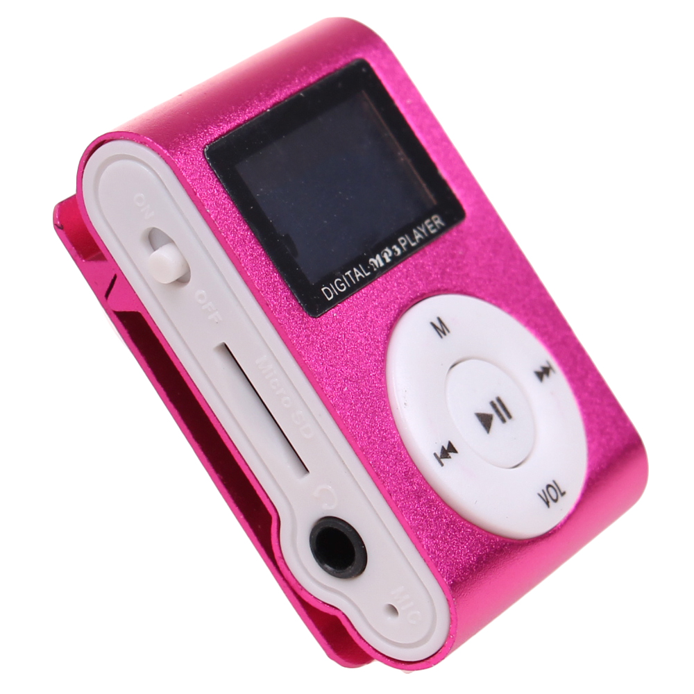 Mini MP3 přehrávač s displejem růžový - попередній перегляд 2