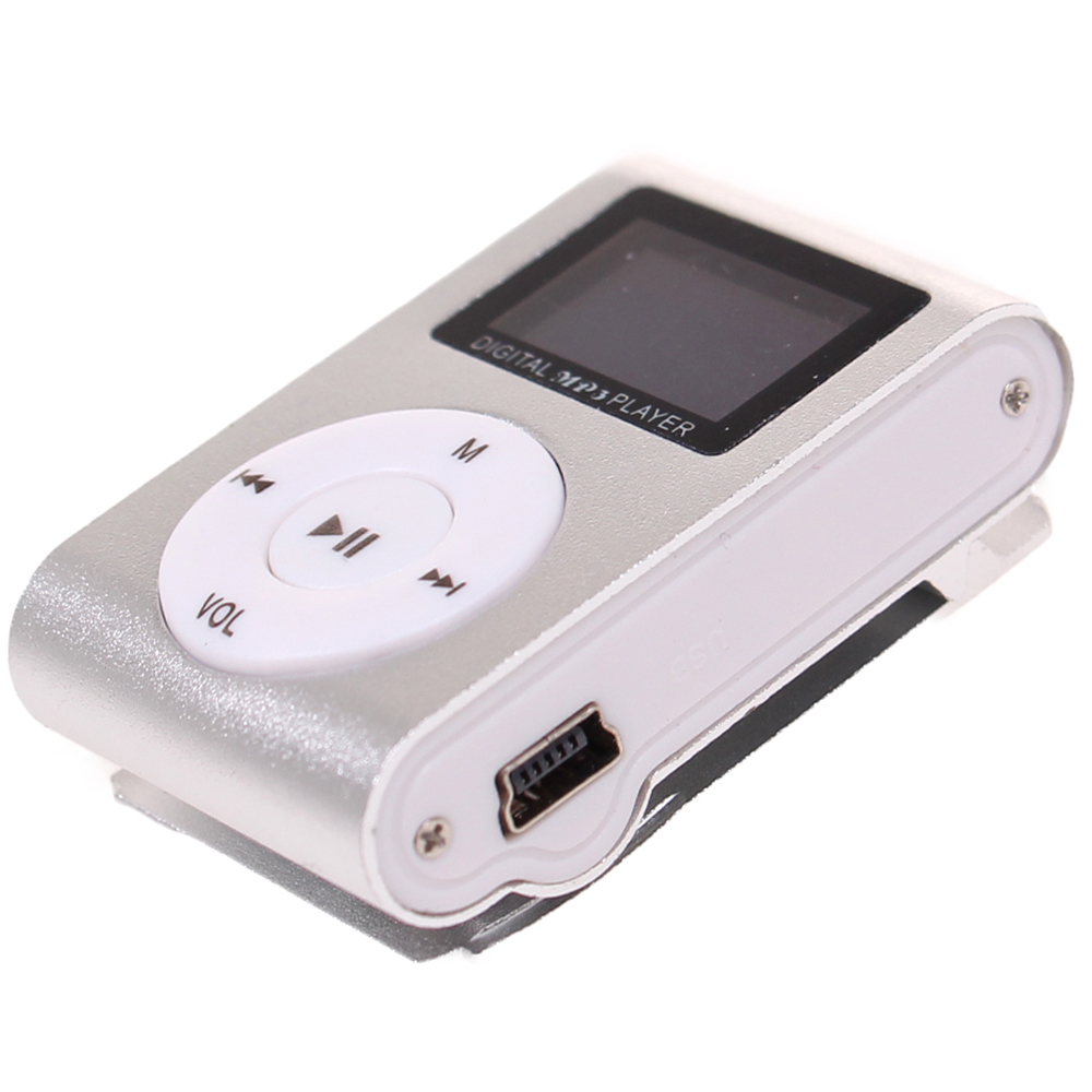 Mini MP3 přehrávač s displejem stříbrný - попередній перегляд 1