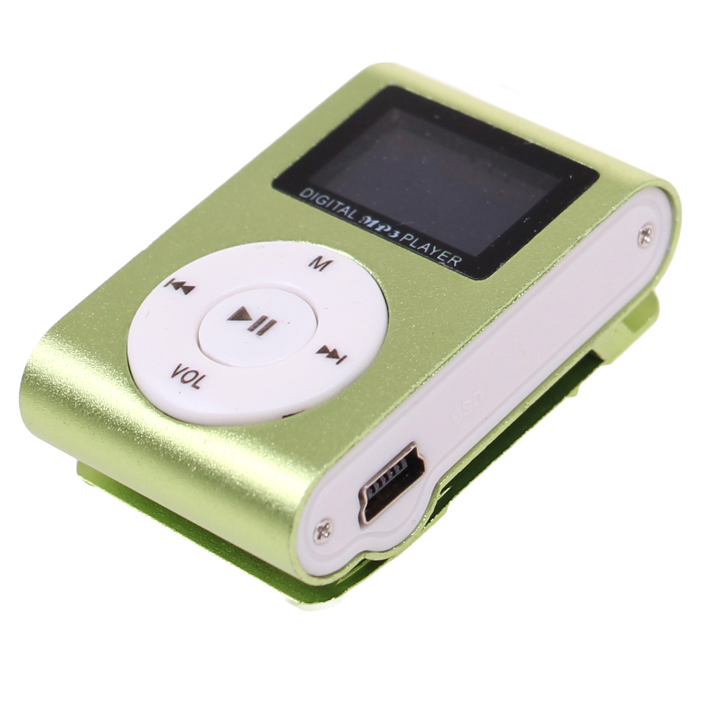 Mini MP3 přehrávač s displejem zelený - попередній перегляд 1