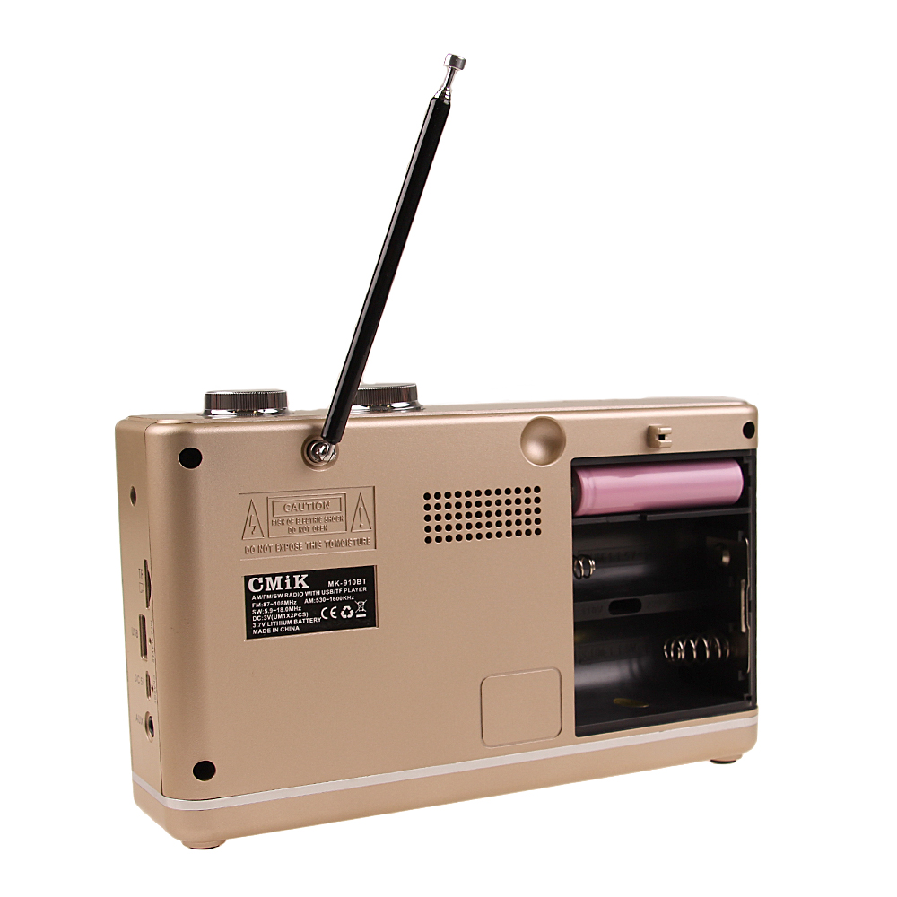 Přenosné radio CMIK MK-910BT zlaté - попередній перегляд 2