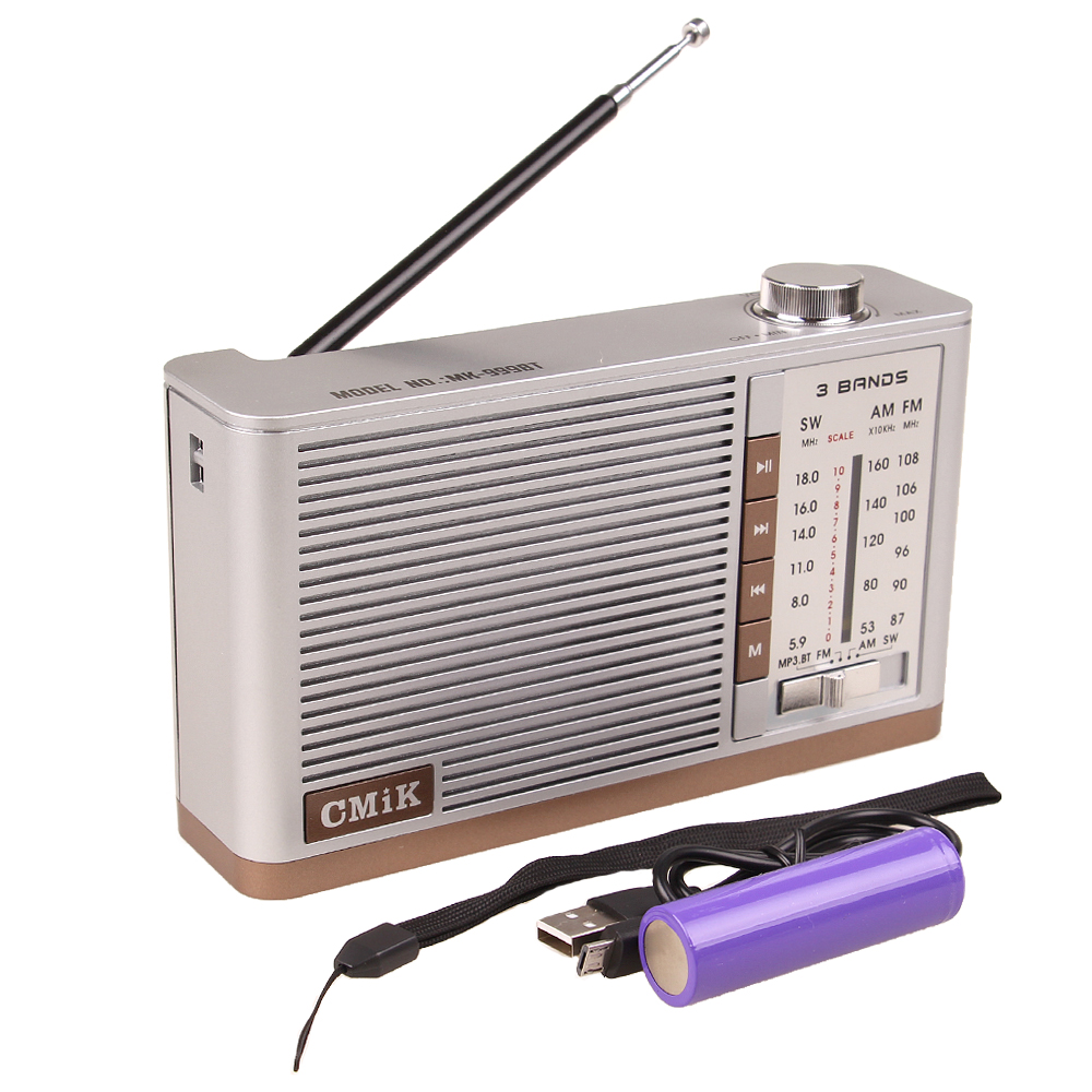 Přenosné rádio CMIK MK-999BT stříbrné - попередній перегляд 1