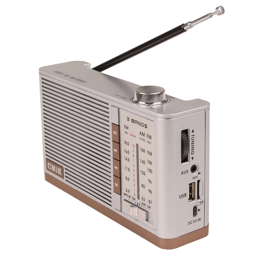 Přenosné rádio CMIK MK-999BT stříbrné - попередній перегляд 3