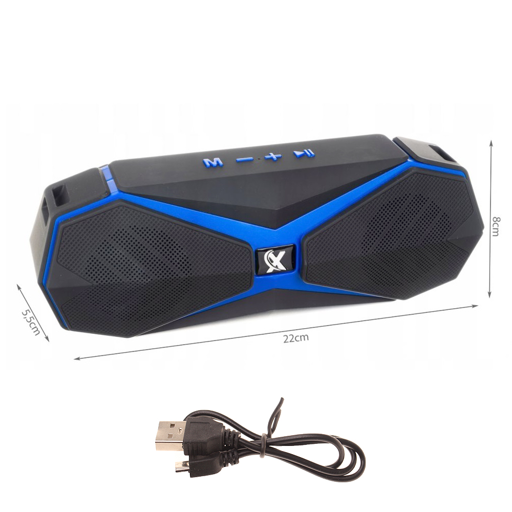 Přenosný Bluetooth reproduktor H18 černo modrý - попередній перегляд 3