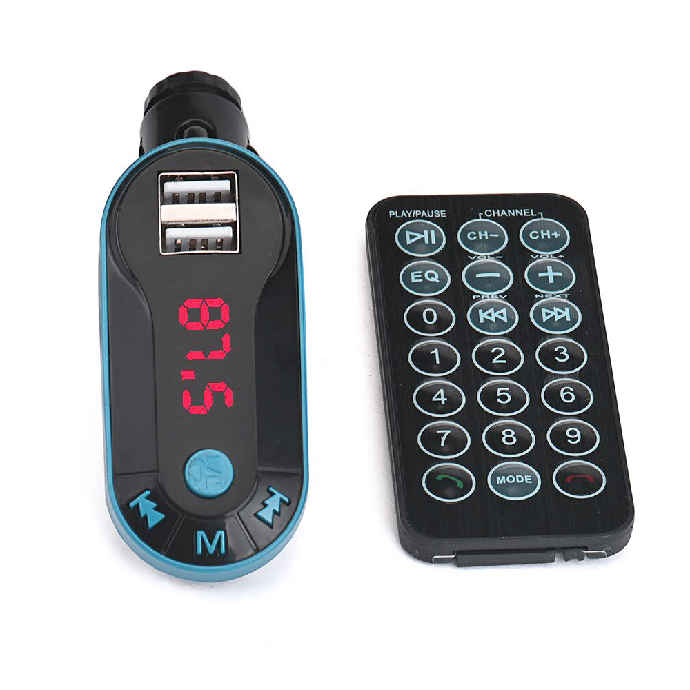 Multifunkční bluetooth handsfree do auta BT-FM modré - попередній перегляд 2