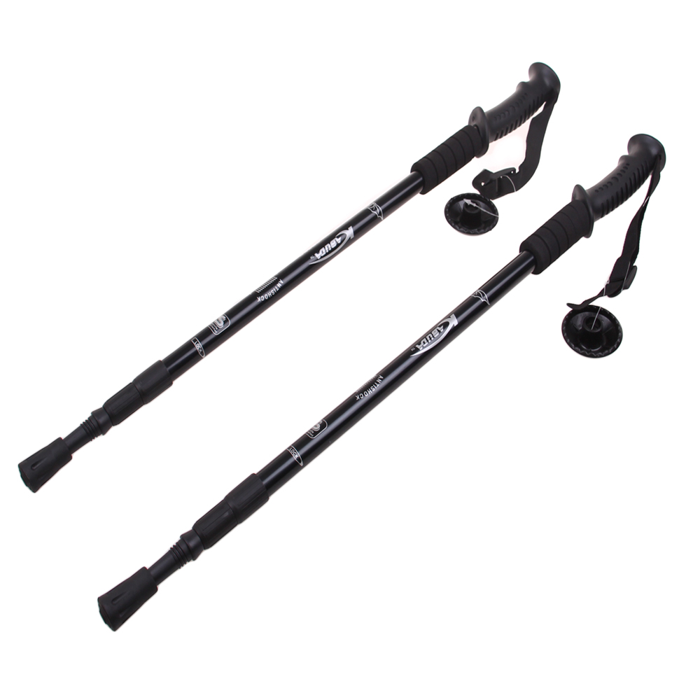 Trekingové hole s odpružením (2ks) černé - попередній перегляд 1