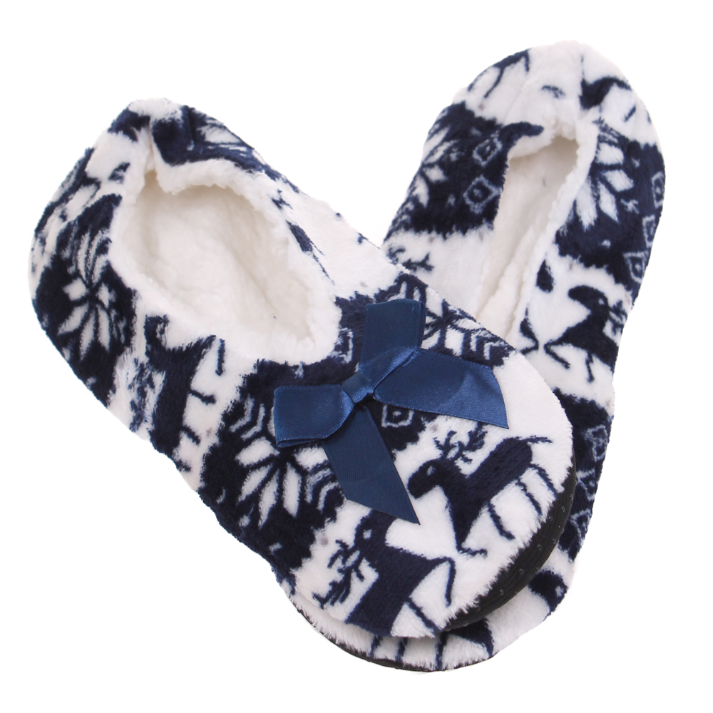 Domácí nazouvací pantofle zimní motiv modré vel. 38/41 - попередній перегляд 1