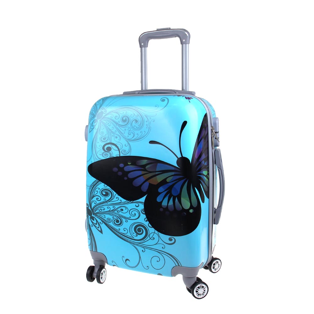 Sada 3 skořepinových kufrů (Blue Butterfly) - попередній перегляд 6