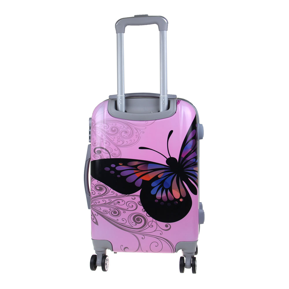 Sada 3 skořepinových kufrů (Pink Butterfly) - попередній перегляд 4