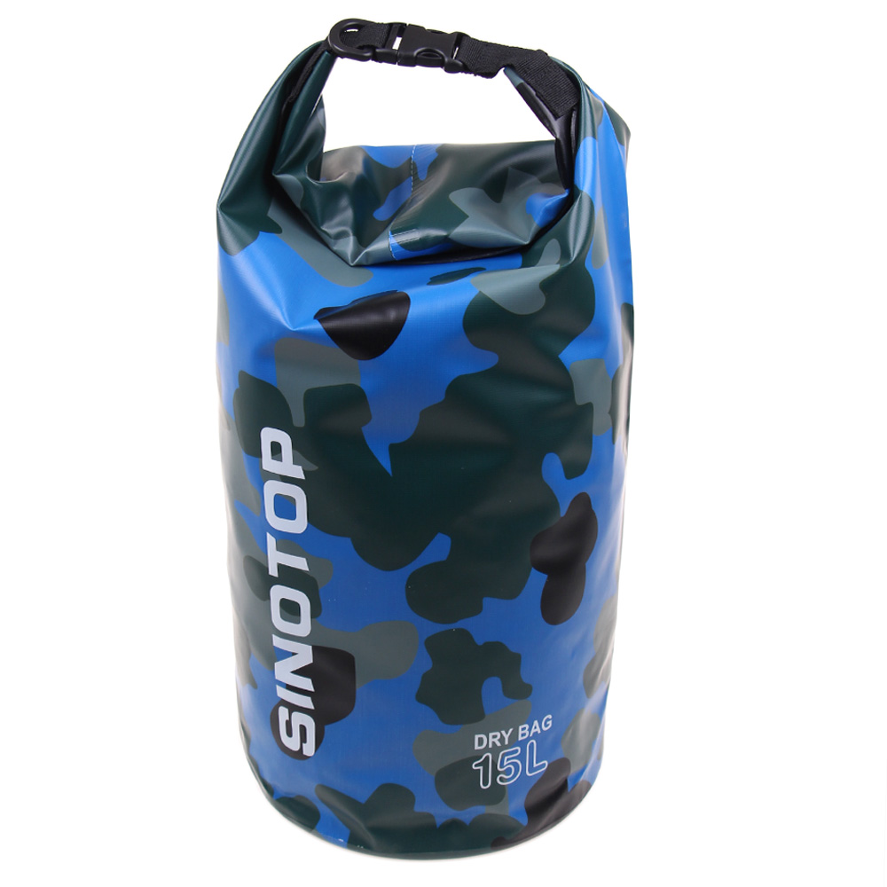 Nepromokavý vak 15 l modrý maskáč - попередній перегляд 2