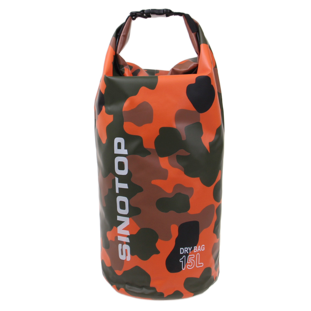 Nepromokavý vak 15 l oranžový maskáč - попередній перегляд 2